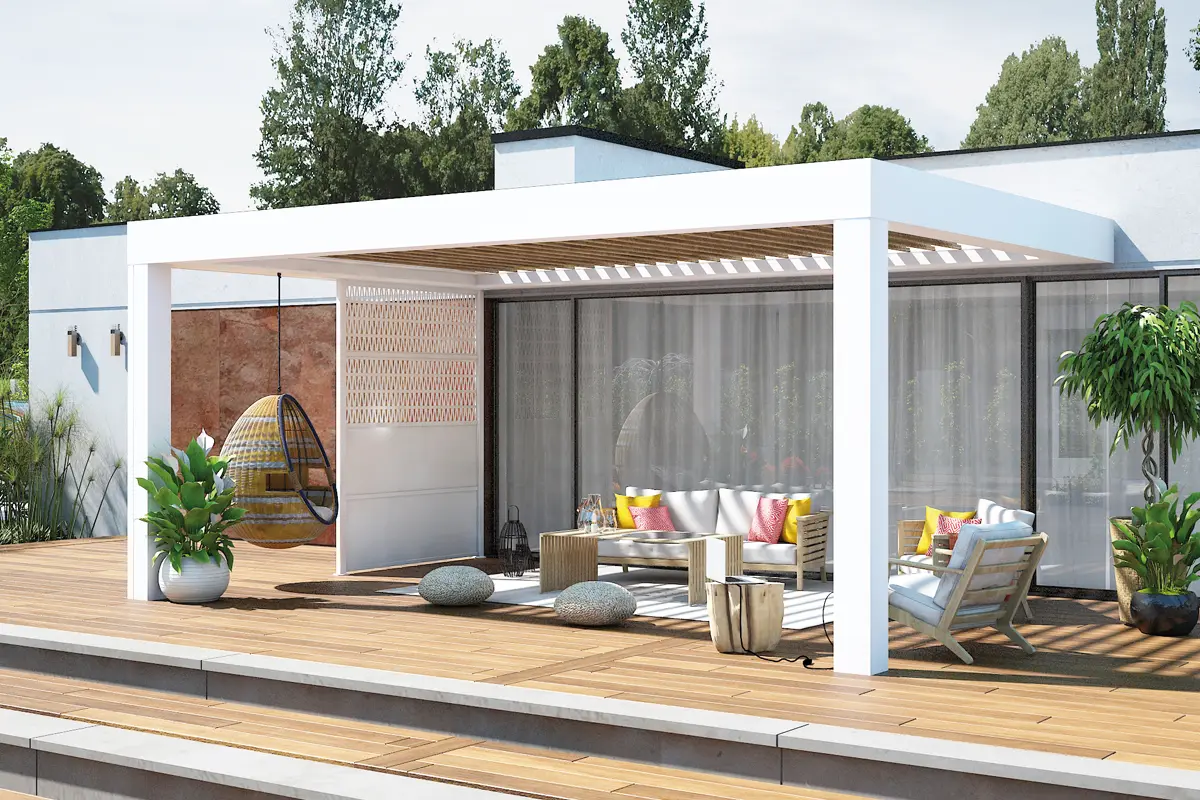Pergola aluminium adossée Poppy kostum